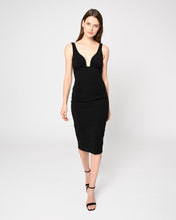 Load image into Gallery viewer, STRUCTURED HEAVY JERSEY PLUNGE DRESS
